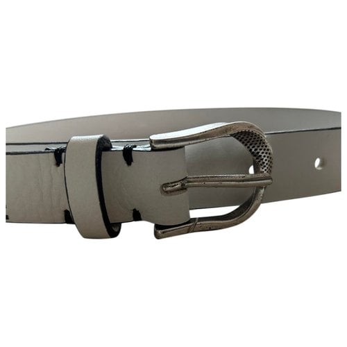 Pre-owned Iro Leather Belt In White