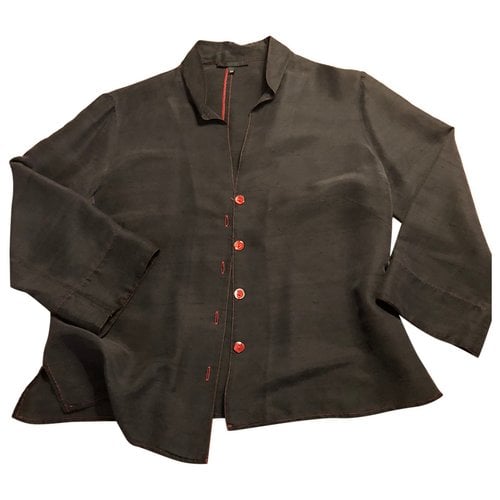 Pre-owned Romeo Gigli Silk Shirt In Anthracite
