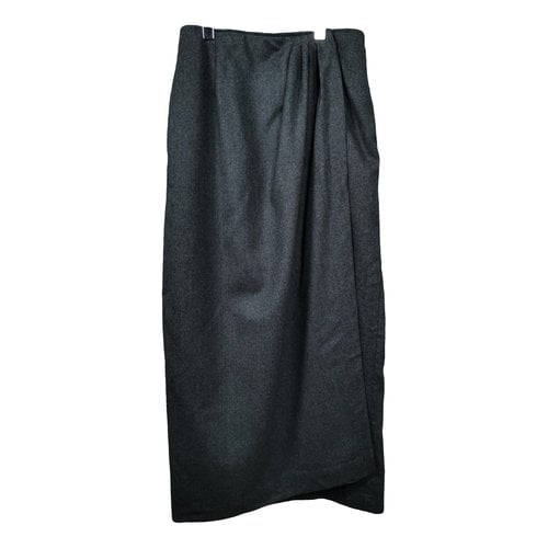 Pre-owned Ralph Lauren Wool Mid-length Skirt In Grey