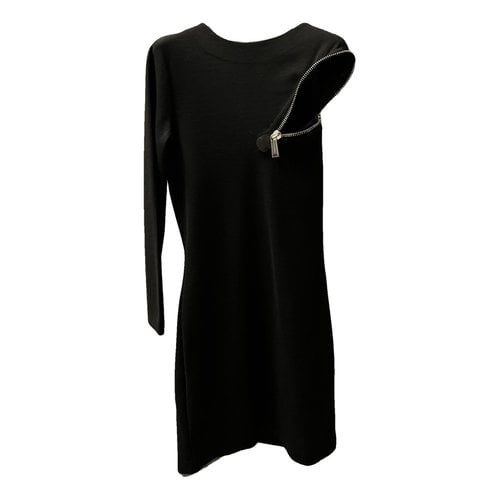 Pre-owned Dsquared2 Wool Mini Dress In Black