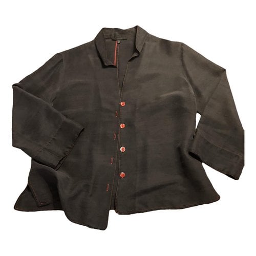 Pre-owned Romeo Gigli Silk Shirt In Anthracite