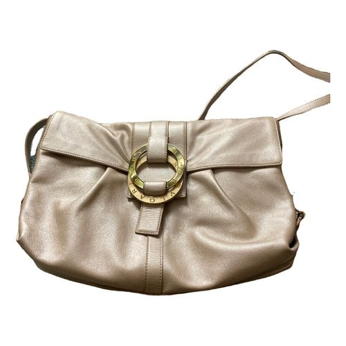 Pre-owned Bvlgari Chandra Leather Handbag In Gold