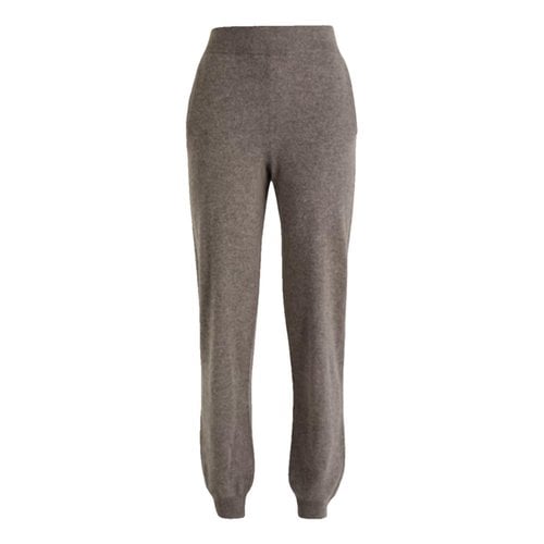 Pre-owned Maje Cashmere Trousers In Brown