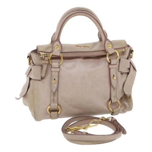 Pre-owned Miu Miu Leather Handbag In Pink