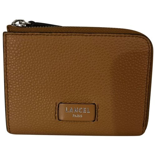 Pre-owned Lancel Leather Purse In Camel