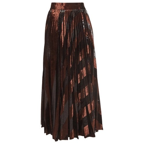 Pre-owned Dolce & Gabbana Velvet Skirt In Brown