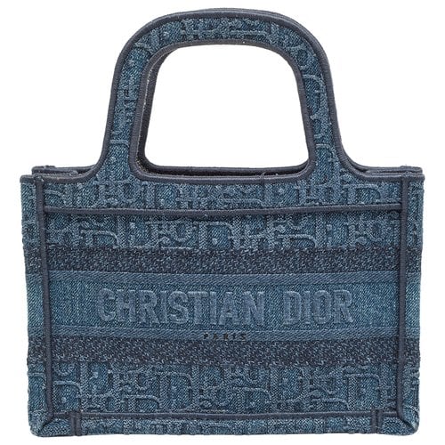 Pre-owned Dior Cloth Tote In Blue
