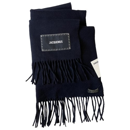 Pre-owned Jacquemus Wool Scarf In Navy