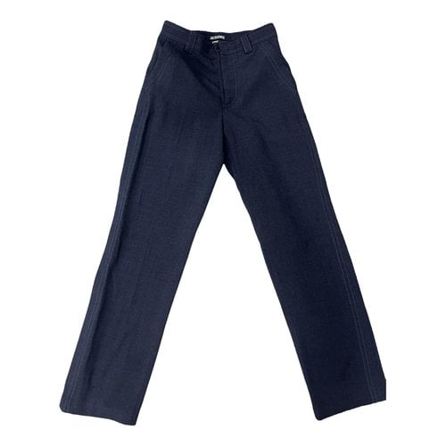 Pre-owned Jacquemus Wool Trousers In Blue