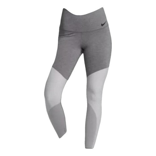 Pre-owned Nike Leggings In Grey