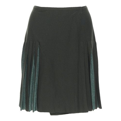 Pre-owned Alaïa Wool Mid-length Skirt In Green