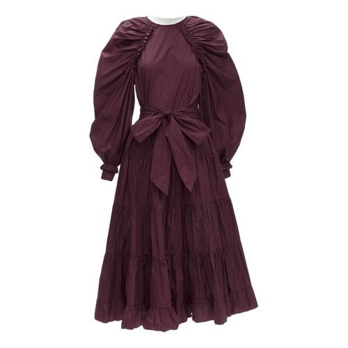 Pre-owned Ulla Johnson Mid-length Dress In Burgundy