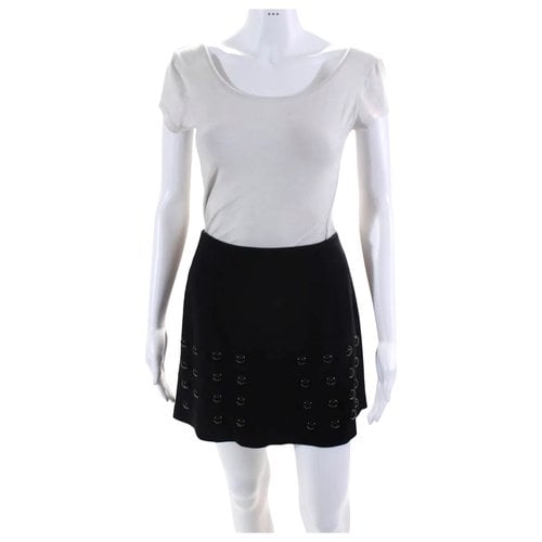 Pre-owned Loeffler Randall Mini Skirt In Black