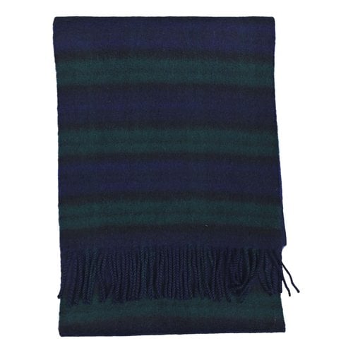 Pre-owned Burberry Cashmere Scarf In Blue