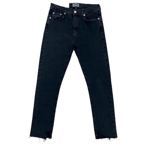 Pre-owned Agolde Straight Jeans In Black