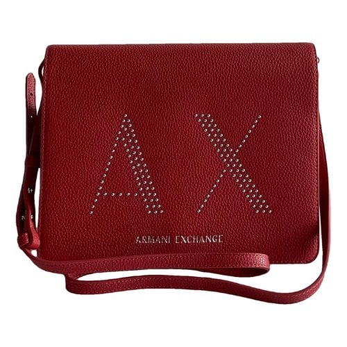 Pre-owned Armani Exchange Patent Leather Handbag In Red