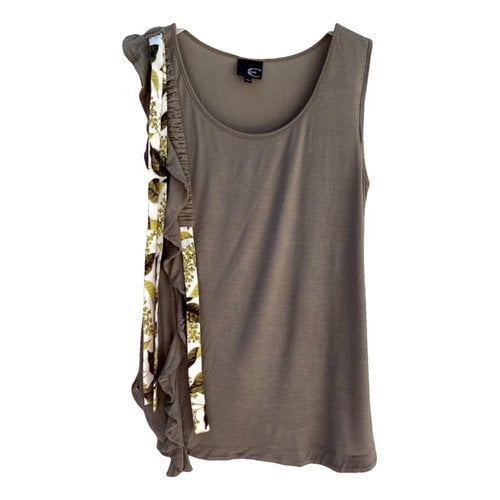 Pre-owned Just Cavalli Top In Khaki