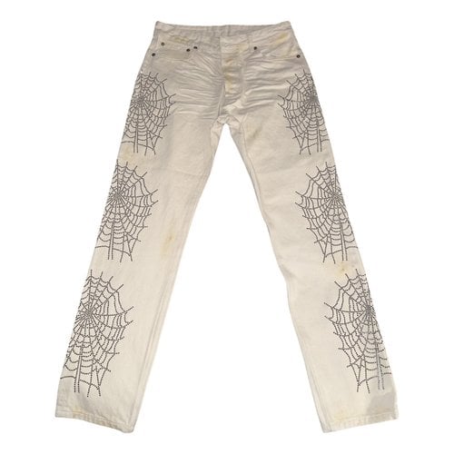 Pre-owned Palm Angels Straight Jeans In White