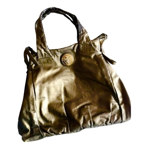 Pre-owned Gucci Hysteria Leather Handbag In Gold