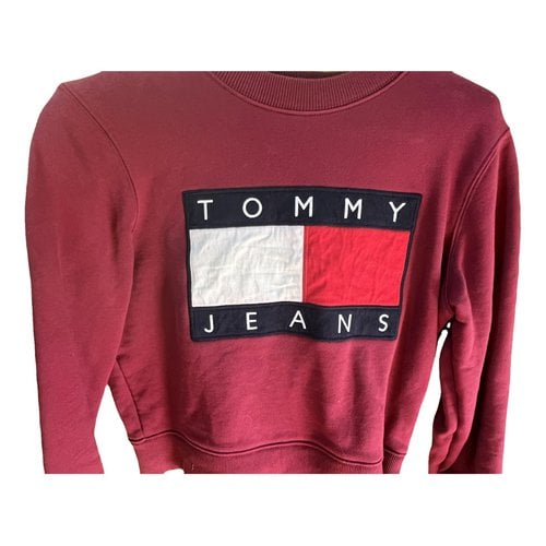 Pre-owned Tommy Jeans Sweatshirt In Burgundy