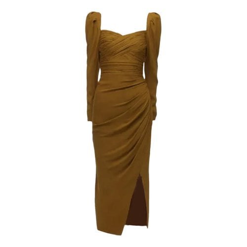 Pre-owned Self-portrait Mid-length Dress In Brown