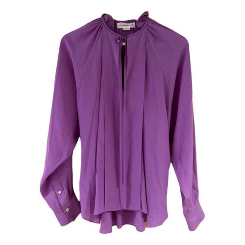 Pre-owned Victoria Beckham Silk Blouse In Purple