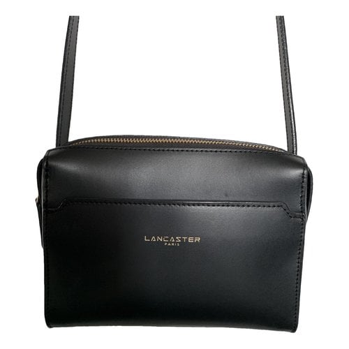 Pre-owned Lancaster Leather Crossbody Bag In Black