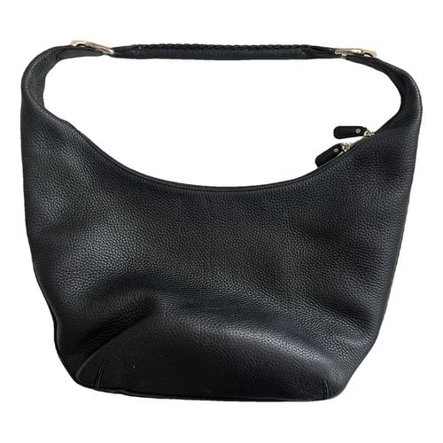 Pre-owned Diane Von Furstenberg Leather Handbag In Black