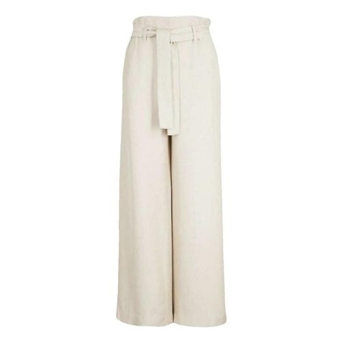 Pre-owned Maje Large Pants In Beige