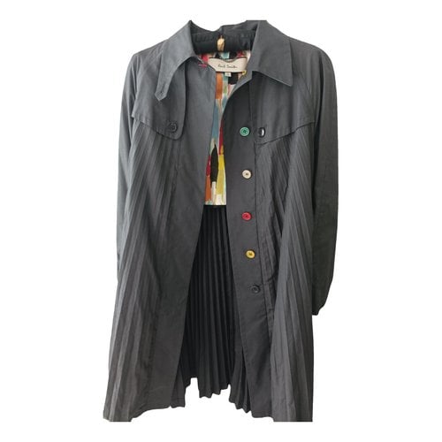 Pre-owned Paul Smith Trench Coat In Black