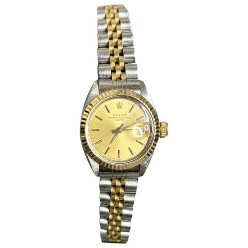 Pre-owned Rolex Lady Datejust 26mm Watch In Gold