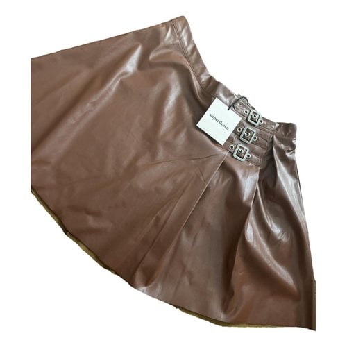 Pre-owned Superdown Mini Skirt In Brown