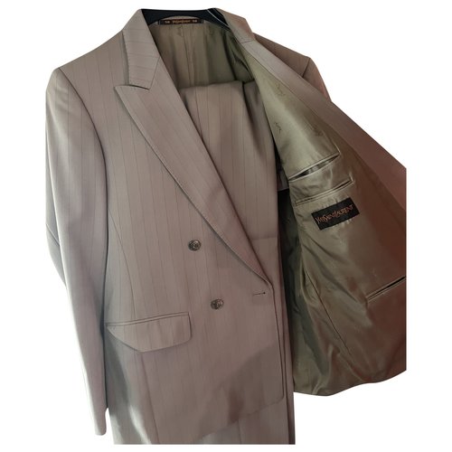 Pre-owned Saint Laurent Linen Suit In Beige