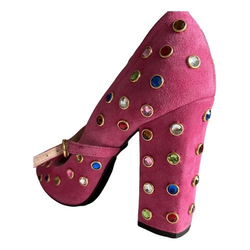 Pre-owned Moschino Leather Heels In Pink