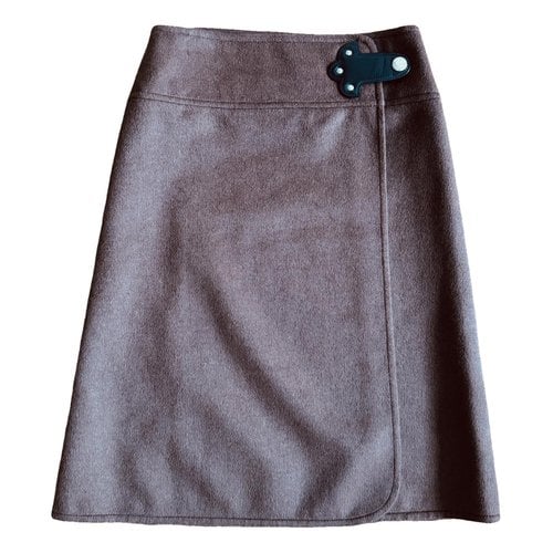Pre-owned Louis Vuitton Cashmere Mid-length Skirt In Brown