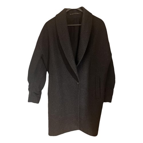 Pre-owned Allsaints Wool Coat In Grey