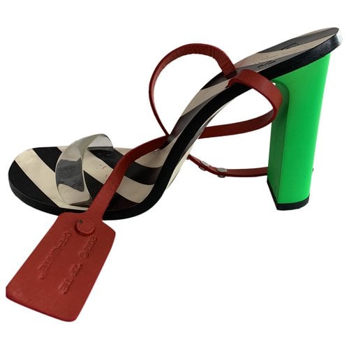 Pre-owned Off-white Leather Sandals In Multicolour