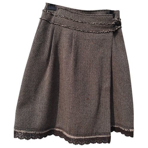 Pre-owned Max & Co Wool Skirt In Brown