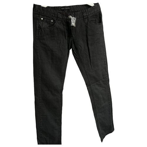Pre-owned Dolce & Gabbana Straight Pants In Grey