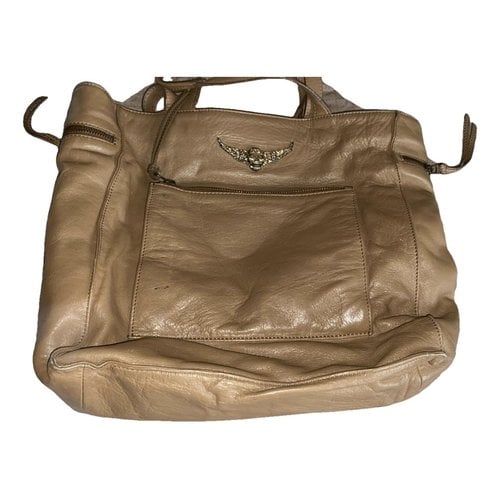 Pre-owned Zadig & Voltaire Leather Handbag In Beige