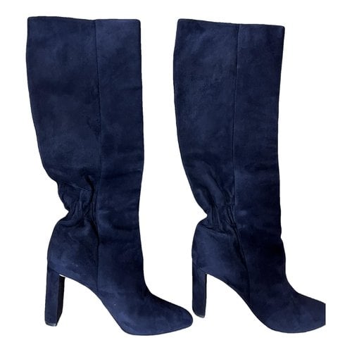 Pre-owned Dior Boots In Blue
