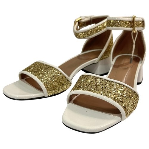 Pre-owned Marni Glitter Sandal In Gold