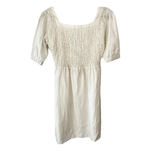 Pre-owned Sir The Label Linen Mini Dress In White