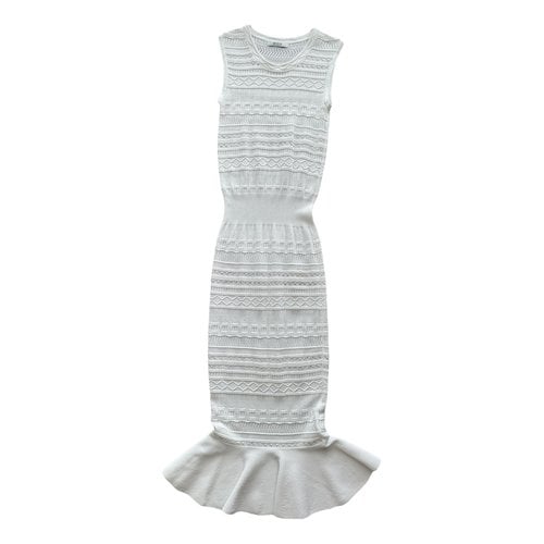 Pre-owned Guess Mid-length Dress In White