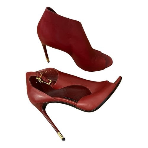 Pre-owned Tom Ford Leather Heels In Red