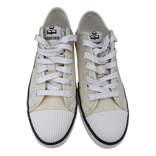 Pre-owned Isabel Marant Cloth Trainers In Ecru