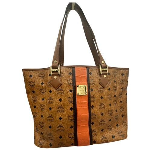 Pre-owned Mcm Anya Leather Handbag In Brown