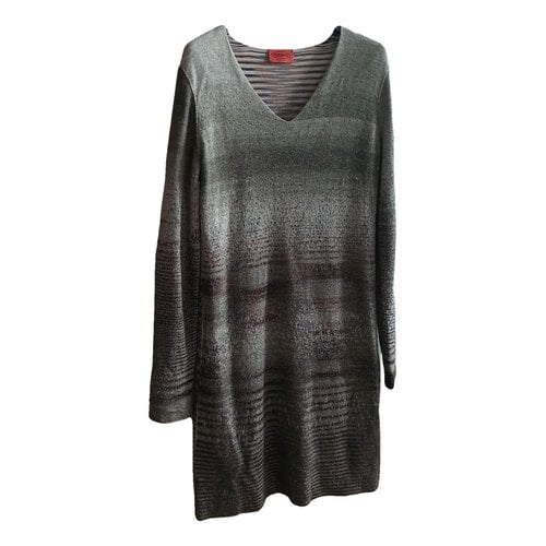Pre-owned Missoni Wool Mid-length Dress In Khaki