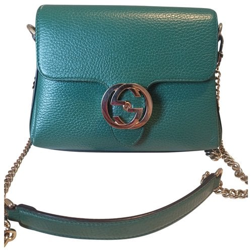 Pre-owned Gucci Leather Crossbody Bag In Green