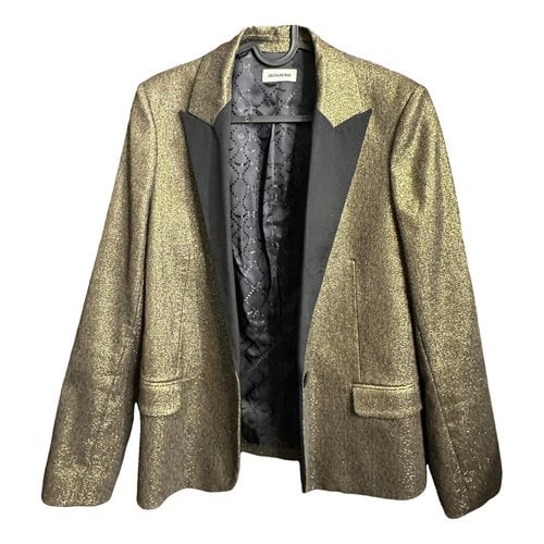 Pre-owned Zadig & Voltaire Blazer In Gold